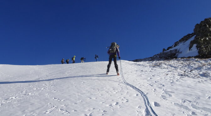 le dimanche 16janvier en piolet crampons